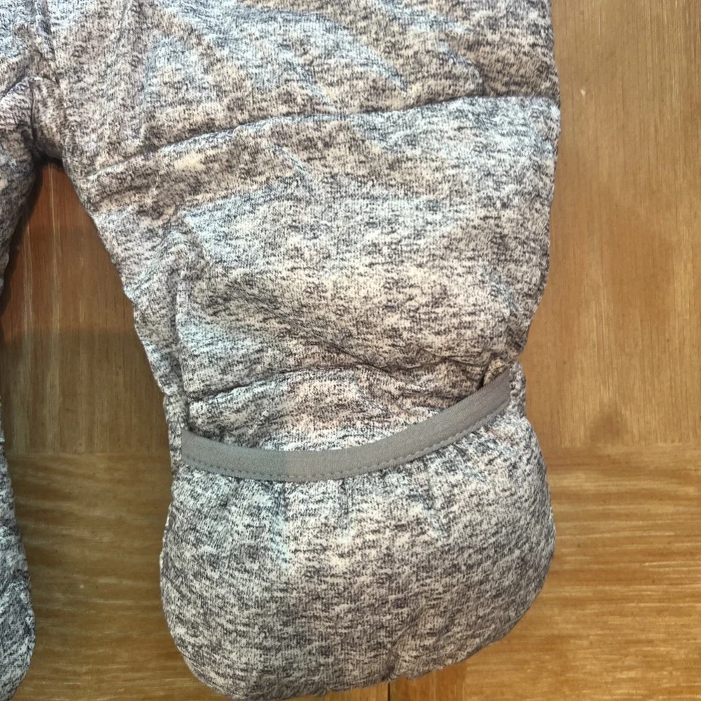 Gap 0-6 Months Baby Gray Insulated Bunting Snow Suit Fleece Unisex EUC Gray